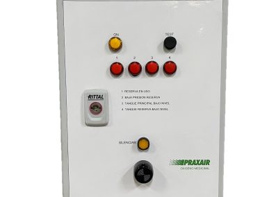 Tablero Indicador de Niveles de Oxígeno en Hospital